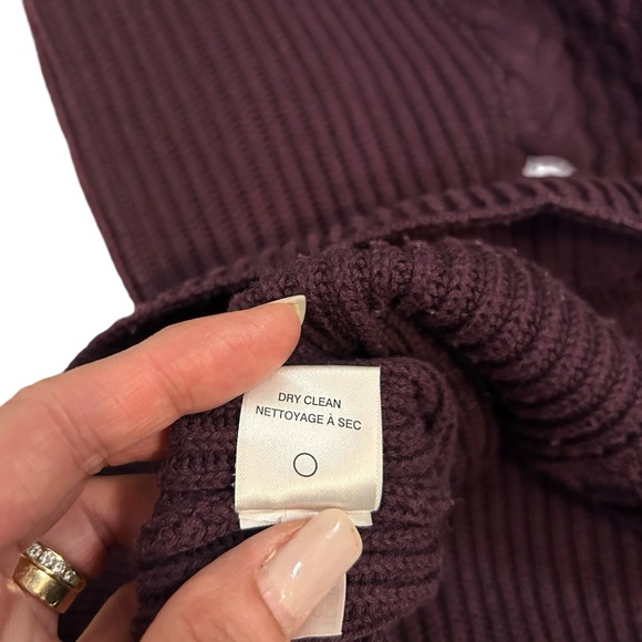 Tommy Hilfiger Aubergine Cable Knit 'Aran Style' Knit Sweater Dress Size S - Picture 11 of 11